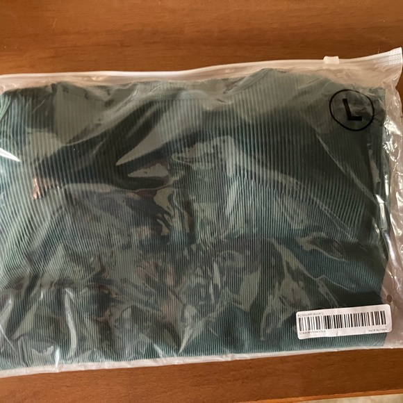 Viral TikTok Ribbed Sleeveless Body Suit Green Large NIP - Picture 3 of 5